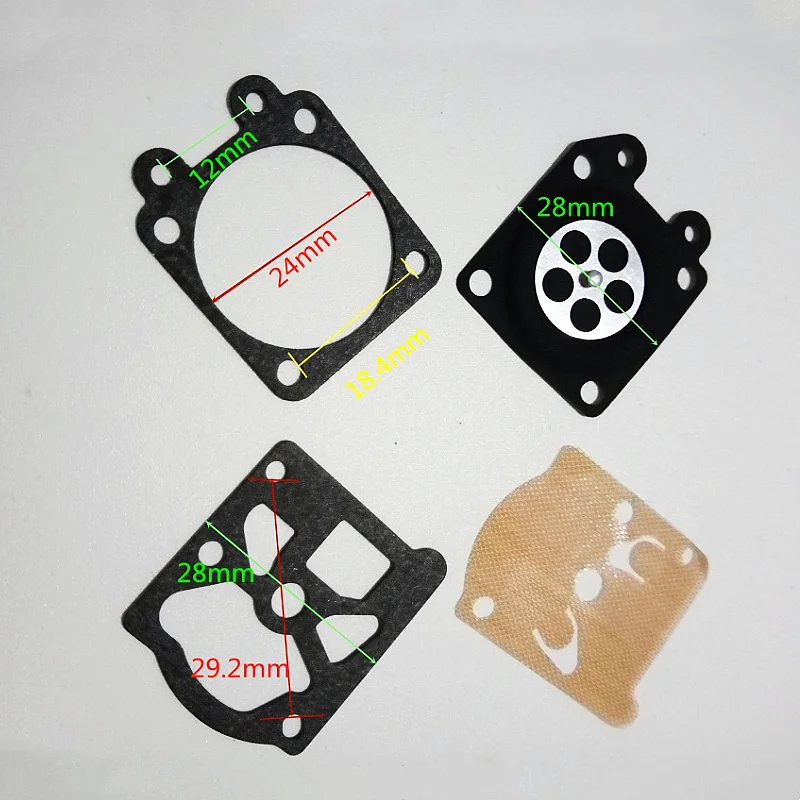 1Set Gasket & Diaphragm for WALBRO WA, WT Carburetor Series Chainsaw 3800 5200 4500 5800 45CC 5200 58CC Carb repair kit