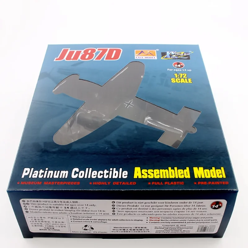 1/72 Scale 36386 World War II Luftwaffe JU87D-1 Stuka Military Combat Aircraft Finished Aircraft Model