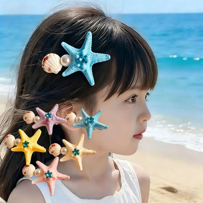 

Girls Starfish Hair Clips Non Slip Gentle Hair Accessories for Kids Заколка Для Волос Pinzas Para Cabello Childrens Hair Clips