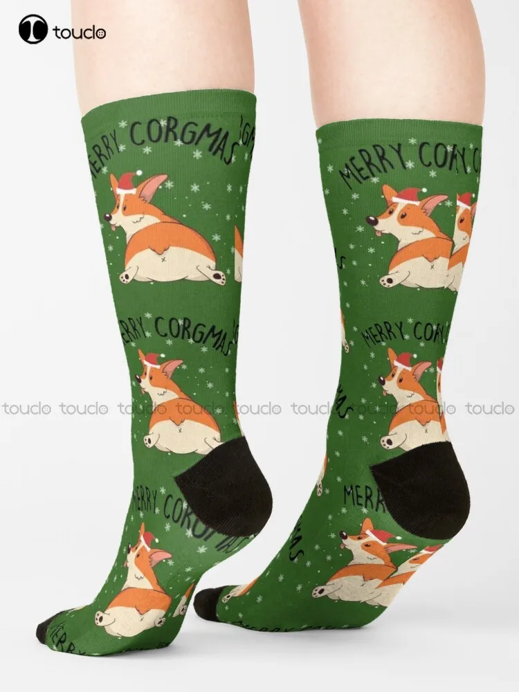 

Merry Corgmas Corgi Dog Corgi Lover Socks Workout Socks Women Cartoon Street Skateboard Socks Unisex Adult Teen Youth Socks Sock