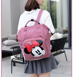 Disney Fashionable Mommy Minnie Double Shoulder Maternal And Baby  Mickey Cartoon Mickey Mouse Mom  Bottle  Diaper Bag