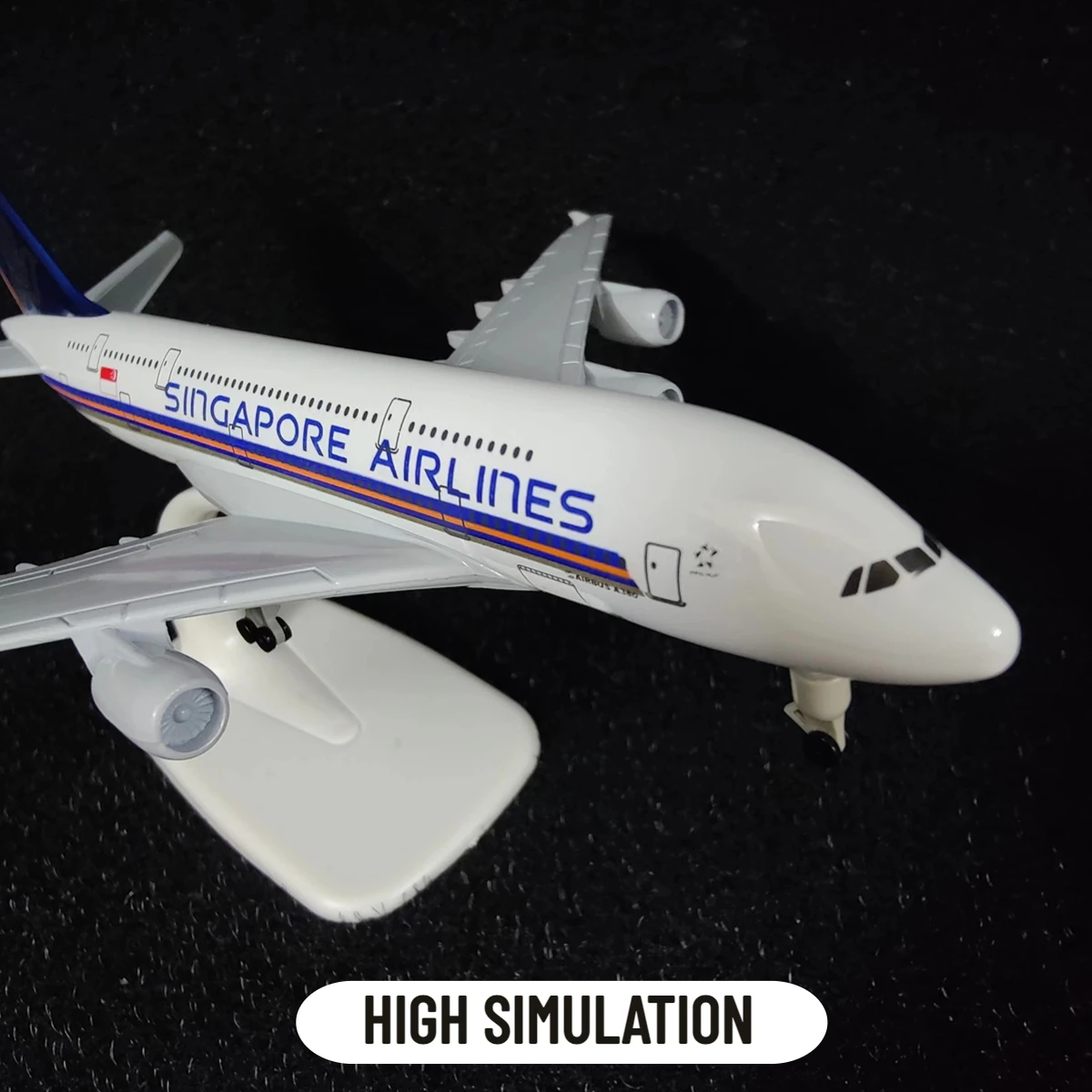 Scale 1:250 Metal Aircraft Replica,  Singapore A380 Airplane Aviation Model Office Home Decor Miniature Art Kid Fidget Boy Toy