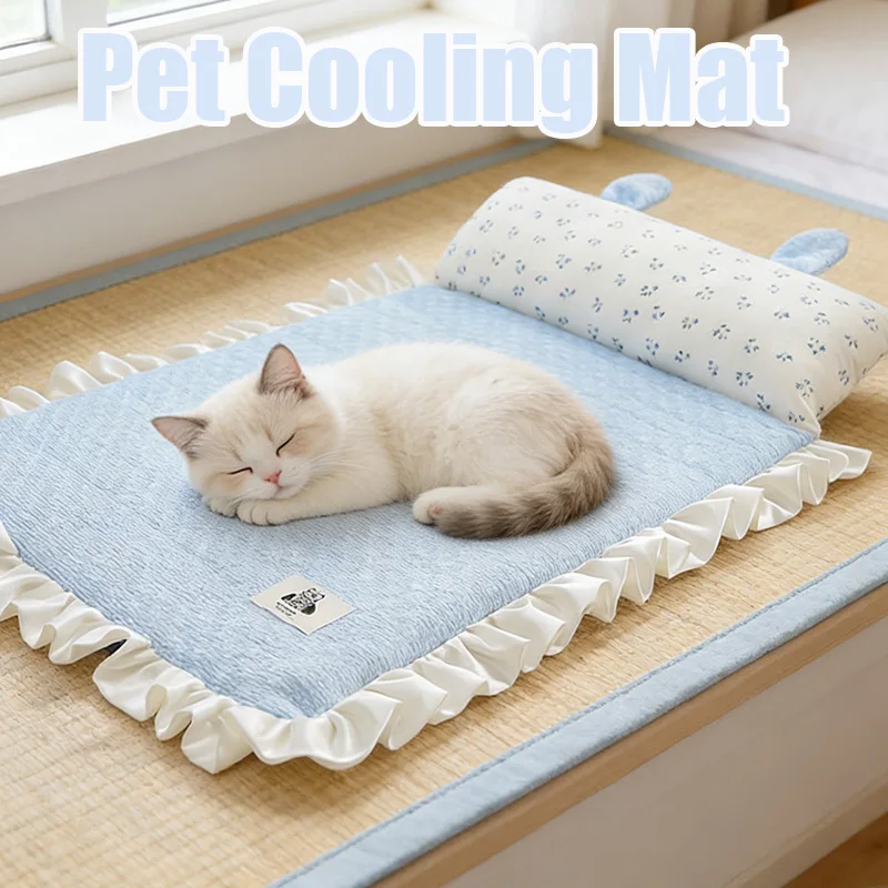

Summer Comfortable Ice Bean Silk Pet Cooling Mat Soft Breathable Dog Bed Pet Pad Cool Nest for Dog Cat All Season Universal Use