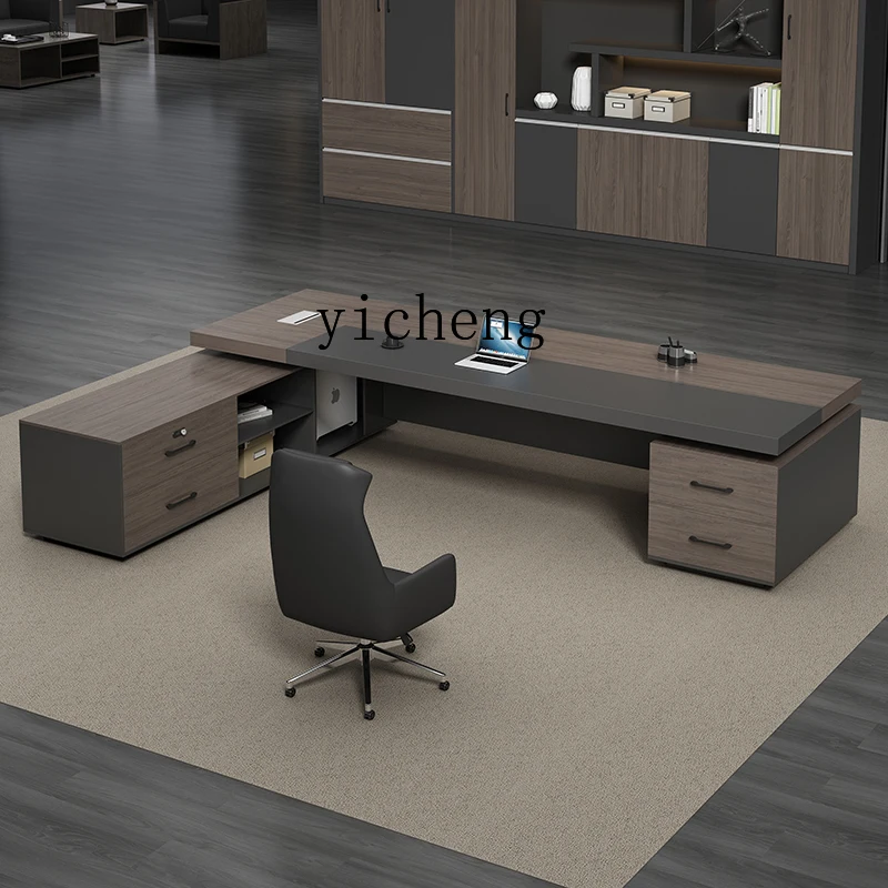 

H19- boss desk office chair combination simple modern president desk computer desk