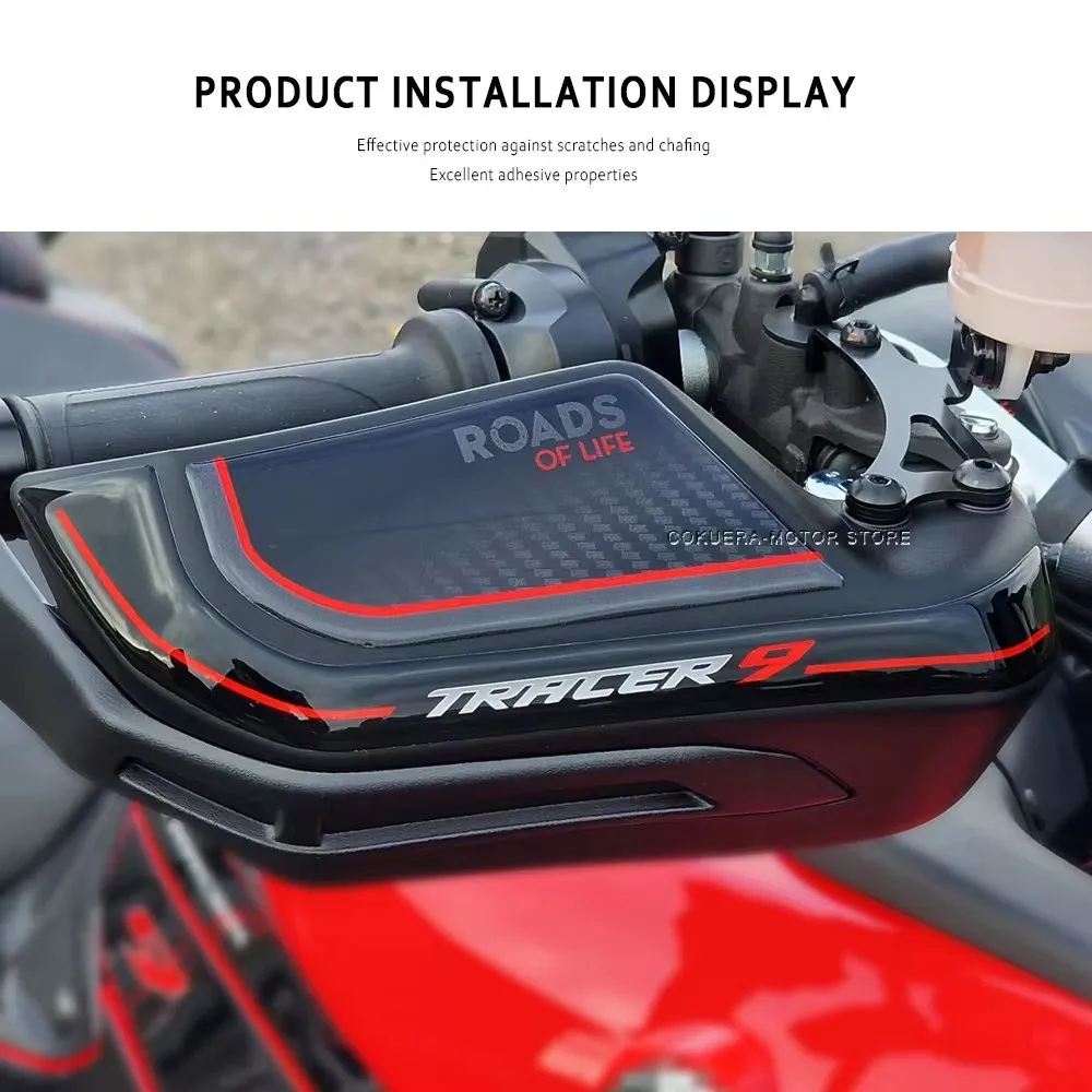 Motorcycle Accessories Resin Scratch Resistant Windshield Handguards Protection Sticker For Yamaha TRACER 9 2022 2023 3D Sticker