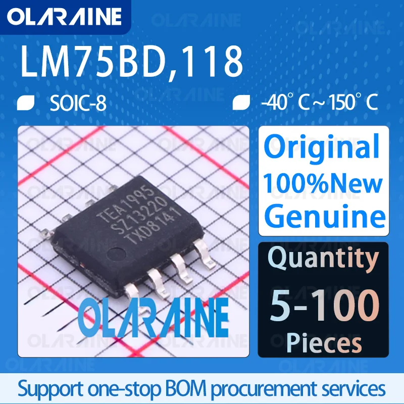 

5/10/100Pcs 100%New Original TEA1995T/1J SOIC-8 Professional Power Management (PMIC) Output current: 100 mA IC chip OLaraine