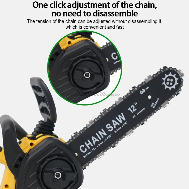 منشار كهربائي محمول عالي السرعة 12 بوصة قاطع خشب لاسلكي بطارية ليثيوم قابلة لإعادة الشحن منشار محمول للمنزل #3