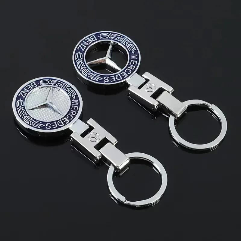 3D Metal Car Key Chain Keyring Pendant Auto Interiors Accessories For Mercedes Benz W203 W206 W220 W205 W211 W212 W201 W210 W108