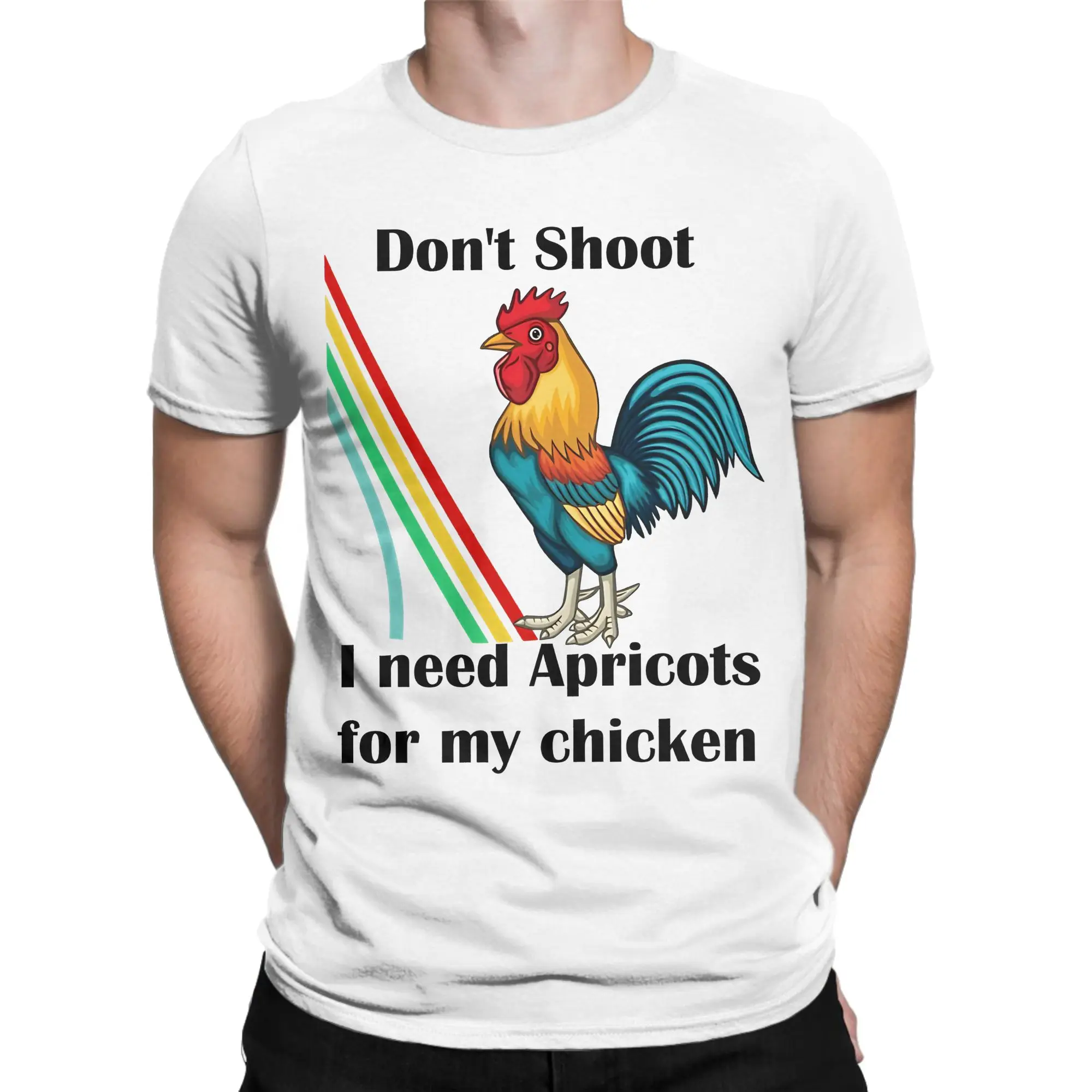 Leisure Don't Shoot I need apricots for my chicken Arc Raiders Scrappy  T-Shirt Men Cotton Round Neck Summer Top Tee