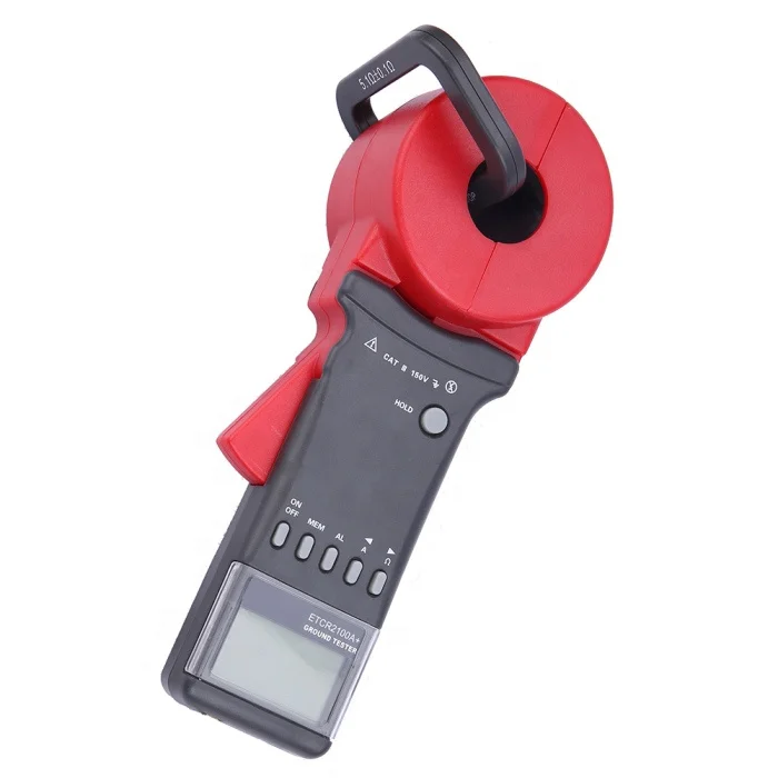 ETCR2100A+ Digital Clamp On Ground Earth Resistance Tester Meter / Clamp Earth Resistance Tester