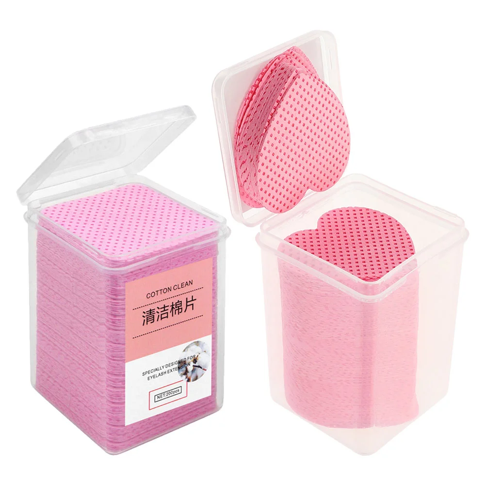 400 Sheets Makeup Remover Wipes Nail and Eyelash Supplies 400pcs Glue Cleansing Pads Polish Cotton Gel Tweezers Lint Free