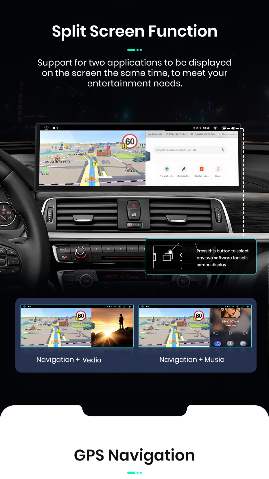 Junsun 14,9 "8 + 256 GB Drahtlose Carplay Android Auto Multimedia Auto Radio Für BMW 3 4 Serie F30 f31 F32 F33 F34 F36 2013-2018 – Detail 15