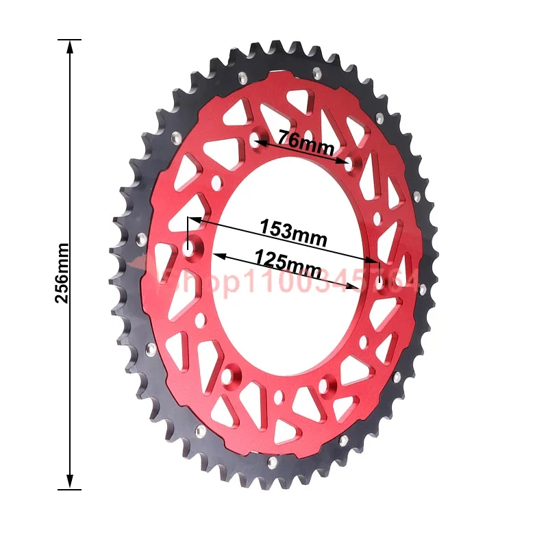 ホンダCR125r,cr250r,cr500r,125,230,250,450,400,rx l用モーターサイクルリアスプロケット,50歯