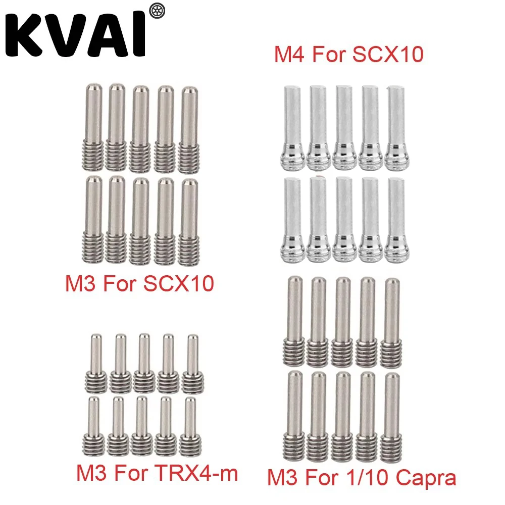 M3 M4 Front/Rear Bumper Headless Hexagon Screw Pin Drive Shaft Screw Middle Axle Bolt For 1/10 SCX10 Capra Trx4m RC Crawler Part