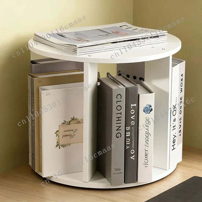 Rotating bookshelf desktop 360 degree rotatable small shelf student children picture book rack desk storage rack