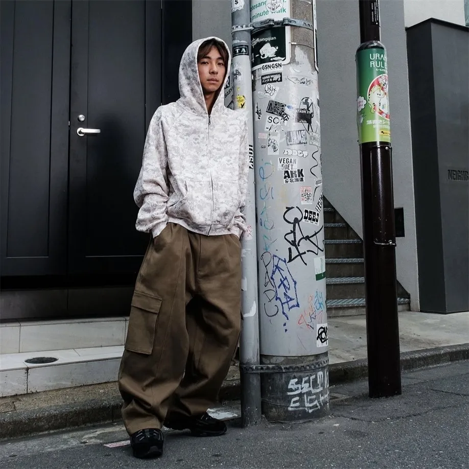 

Камуфляжная толстовка Mertra Jaet с капюшоном на молнии, свободная посадка, модный открытый кардиган, пальто, женская модная мужская одежда