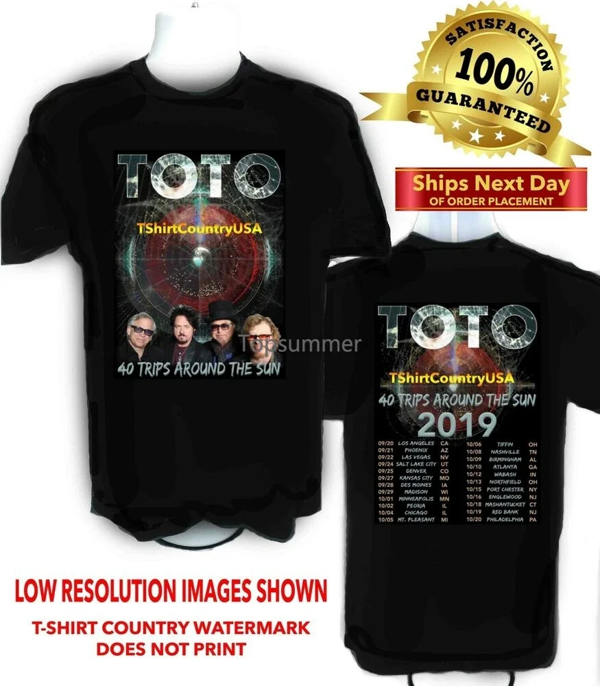 Toto Band 2019 40 Trips Around The Sun Concert T Shirt