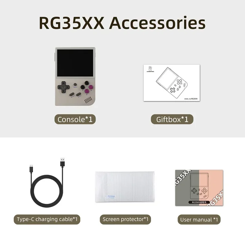256G ANBERNIC RG35XX Console di gioco portatile retrò schermo IPS da 3.5 pollici lettore Video portatile sistema Linux Slot per doppia scheda Cortex-A9