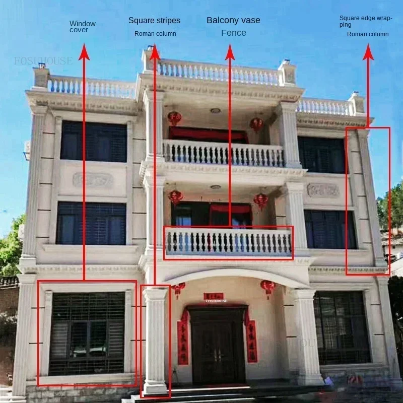 

Итальянская архитектурная вилла, формы для римских колонн, ворота во дворе, круглая квадратная модель колонны, литая в месте, цементная римская колонна, форма Q