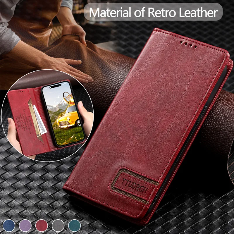 

Luxury Magnetic Leather Phone Case For XiaoMi POCO X5 X4 Pro X3 NFC M3 M4 Pro M5S F3 F5 C31 C55 Wallet Card Bag Flip Stand Cover