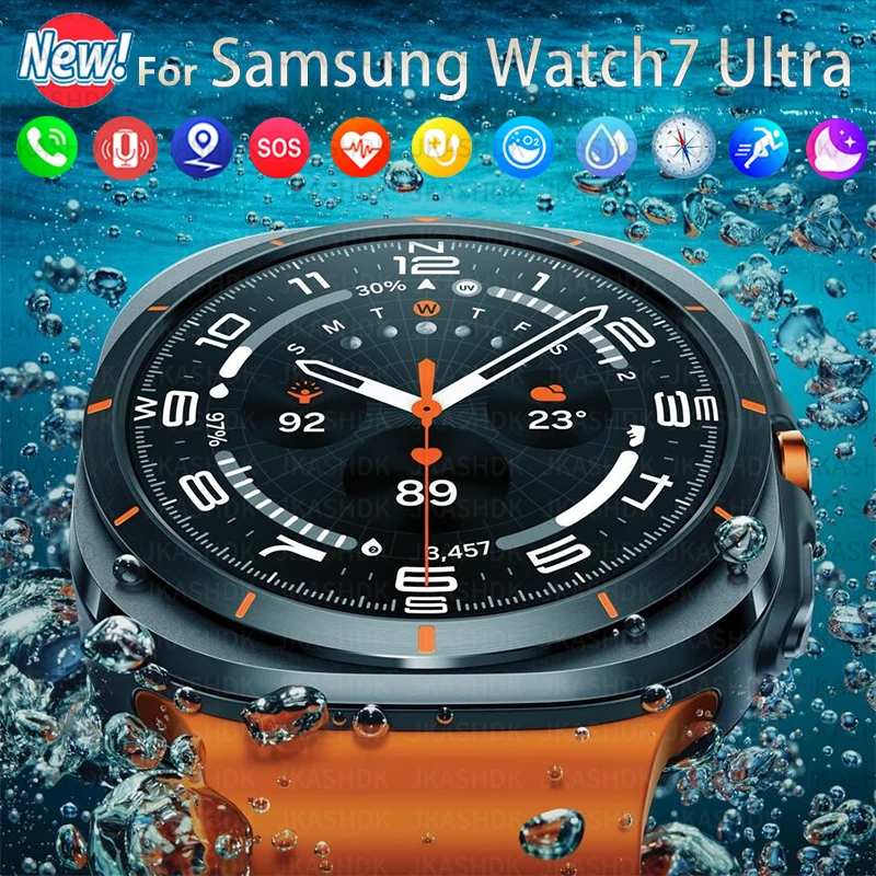 

2025Новинка для Samsung Galaxy Watch 7 Ultra GPS Track Смарт-часы для мужчин AMOLED Always Дисплей Часы NFC 4 ГБ Память Смарт-часы для женщин