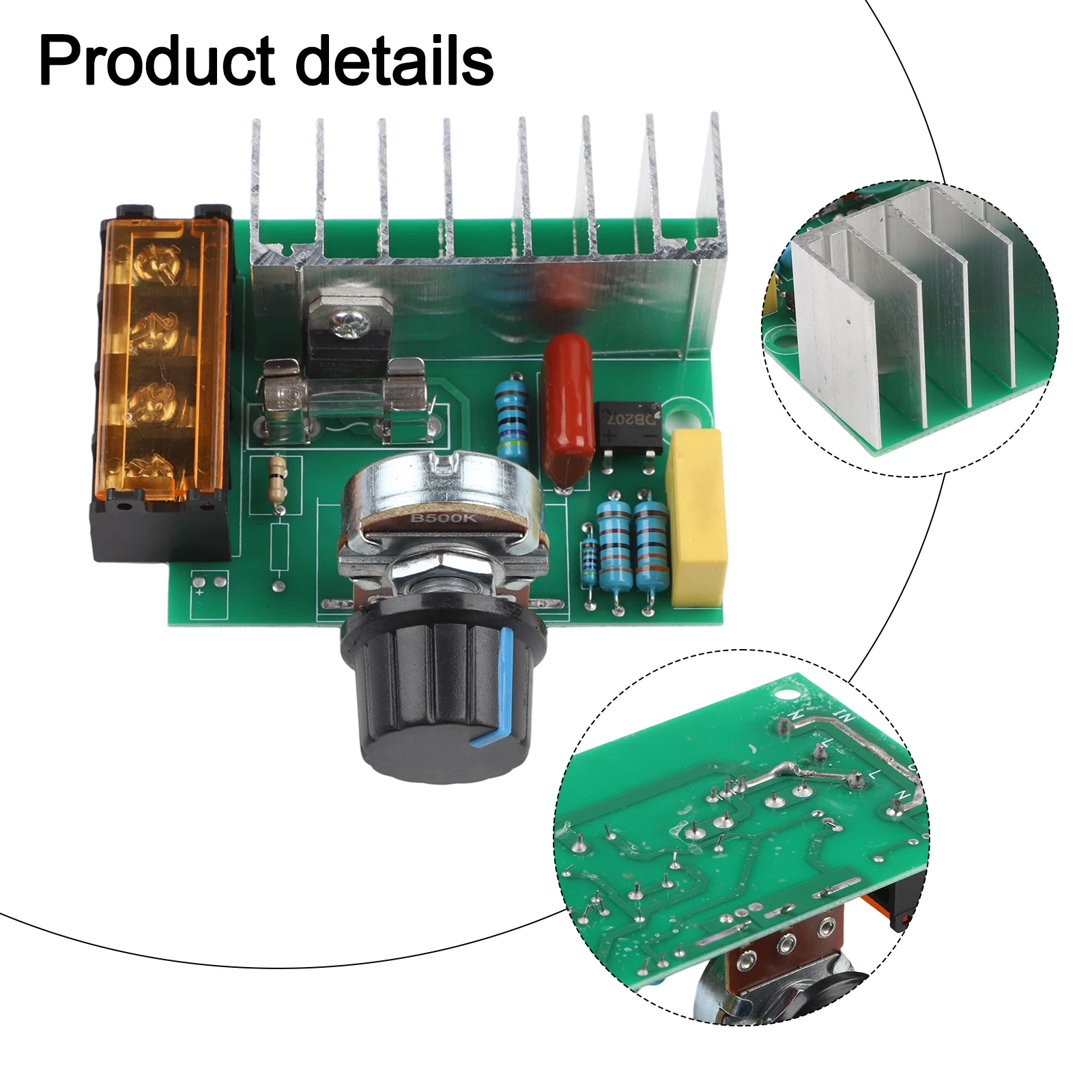 AC 220V 4000W SCR Dimmer Voltage Regulator Motor Controller for Incandescent Lamps Electric Heaters and Similar Loads