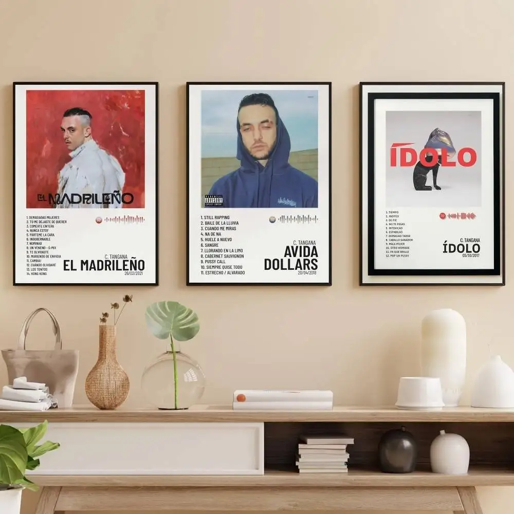 C Tangana Poster Self-adhesive Art Waterproof Paper Sticker Coffee House Bar Room