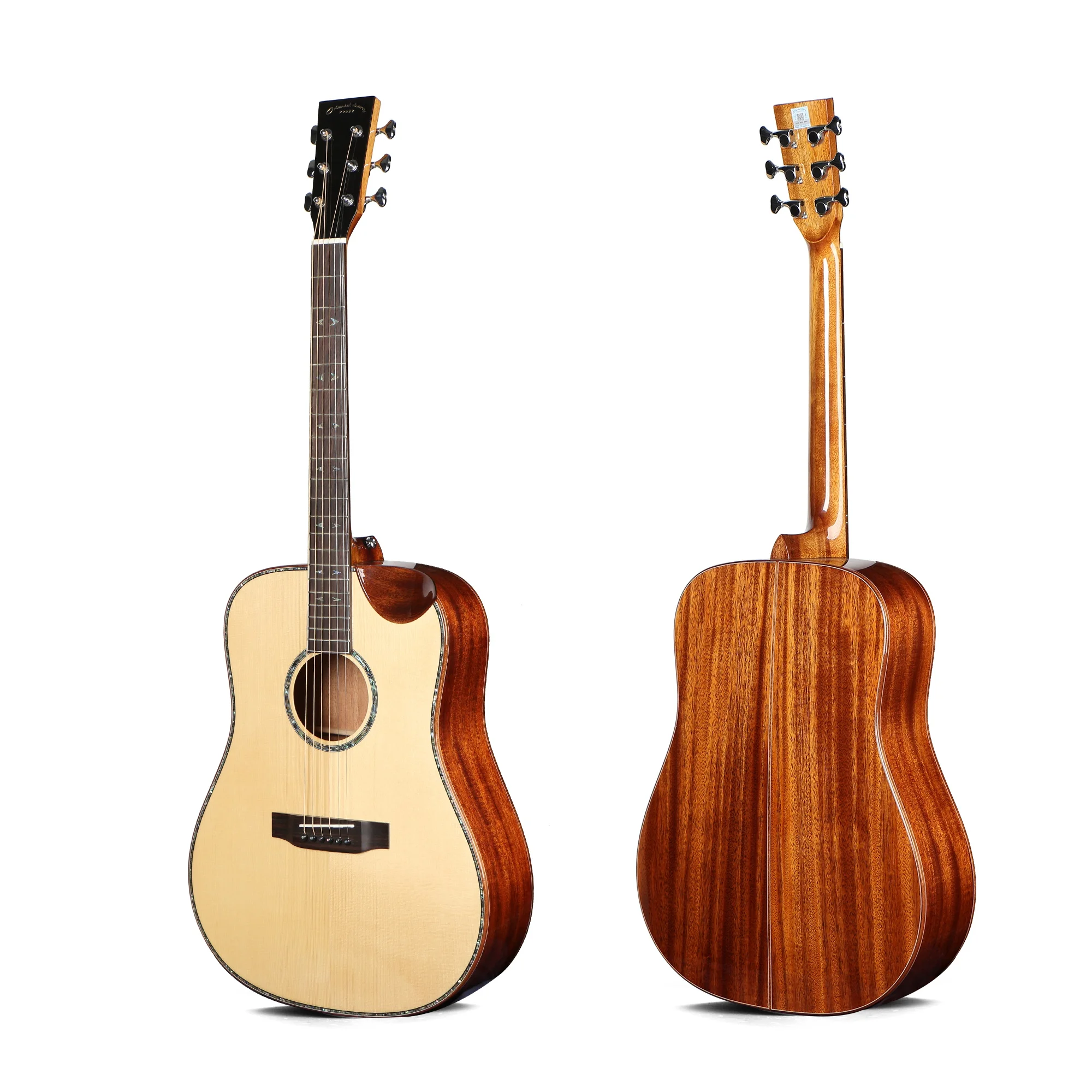 Oriental Cherry high end 41 inch cutaway all solid acoustic guitar with wholesale price guitar factory direct