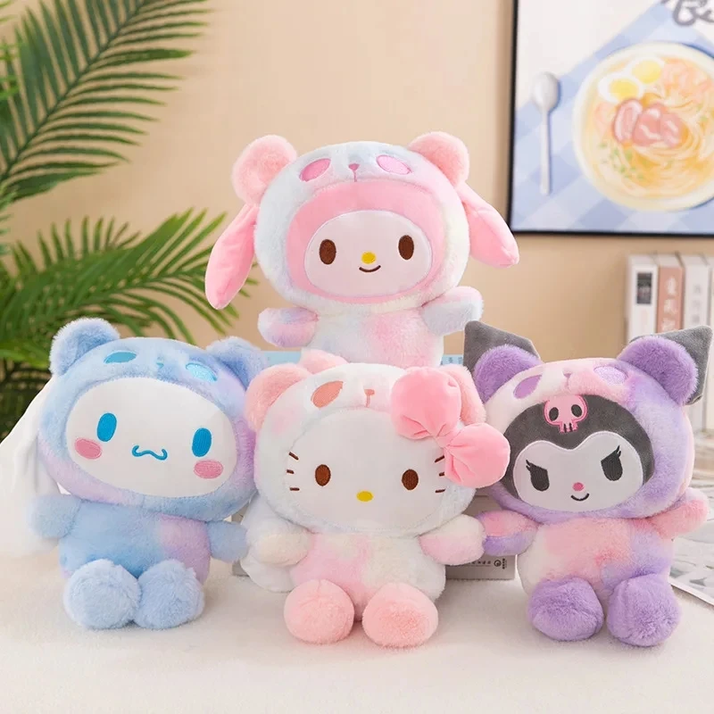 Sanrio 25Cm Anime Kuromid Toys Kawaii Mymelody Cinnamorol Plush Soft Stuffed Animals Doll Plushie Pillow Xmas Gift Decor