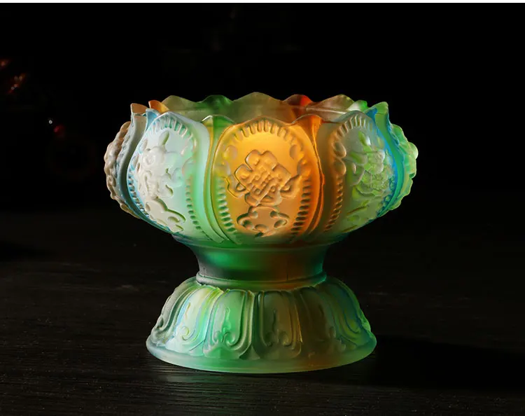 Wholesale Buddhist articles rite Butter Lamp CUP Tibetan Buddhism ceremonies worship HUFA Holy water Colored Glaze