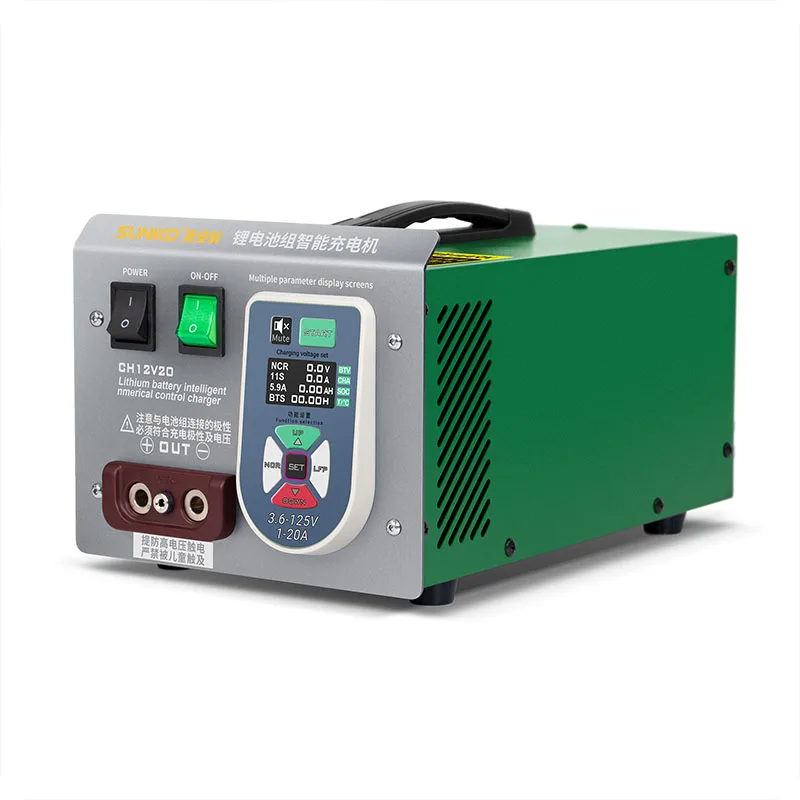 

SUNKKO CH12V20 Lithium Battery Pack Intelligent Charger 125V20A 2.5KW For D2532 D2534 Battery Module Equalizer Repair Analyzer