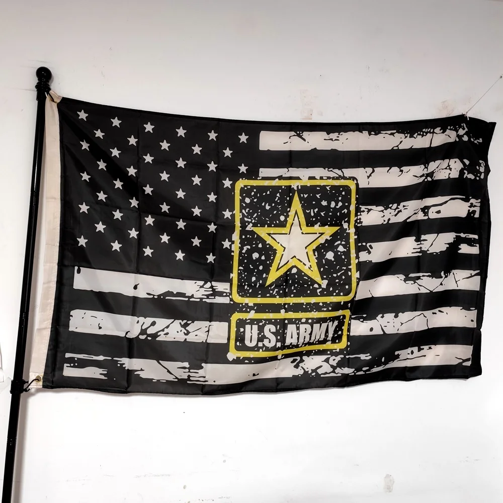 U.S Army Flag With Gold Star 3x5ft Flag Outdoor Indoor For Decoration 90x150cm Polyester