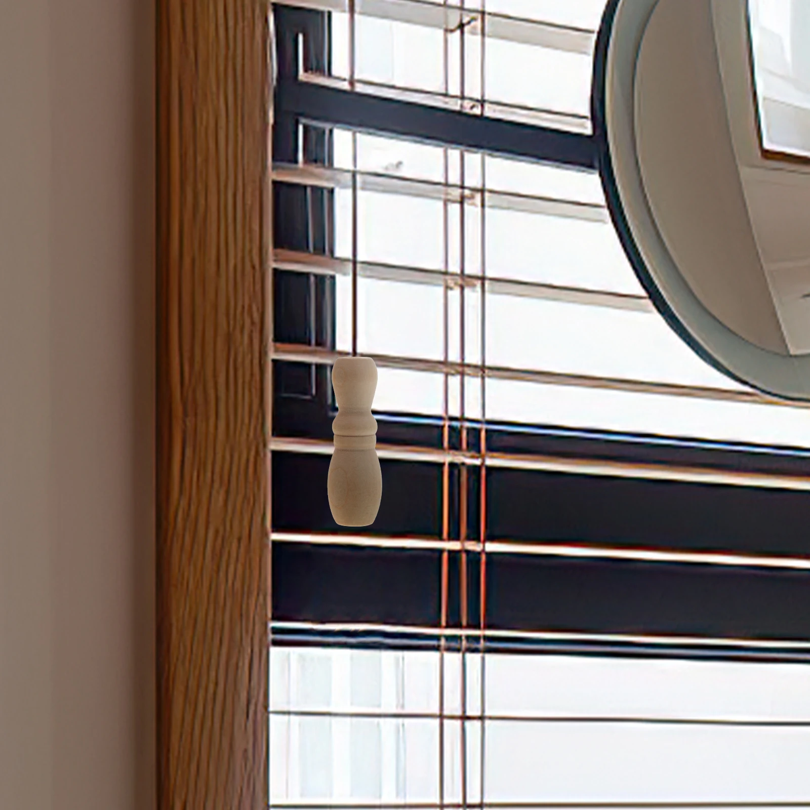 

6pcs Wooden Blind Pull Cord Knob Replacement Household Rope Tassel End Decorative Drop For Window Blinds Roman Shades Ceiling