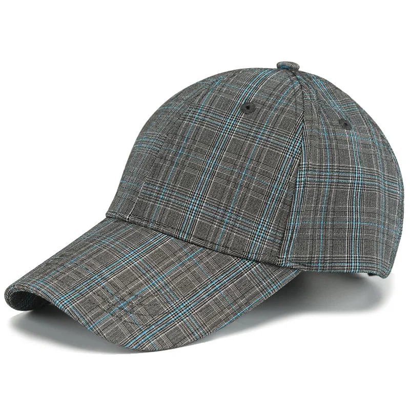 Fashion Sport Hats for Men\'s Baseball Cap Women Plaid Cap Cotton Gentleman Retro Leisure Hat Hip Hop Hat Girls Boys Hat 2021