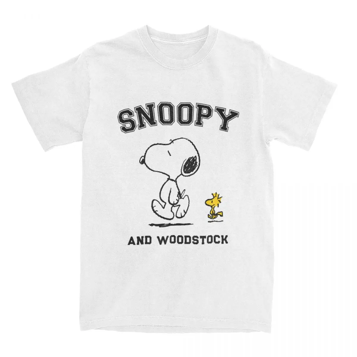 Snoopy And Charlie Brown for Men Women T Shirts Peanuts Merch Leisure Tee Shirt T-Shirt Pure Cotton Classic Clothing