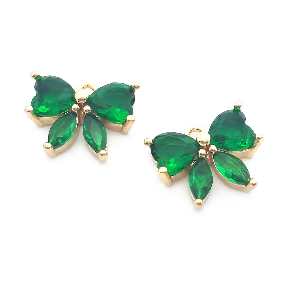 10PCS 10x12MM Hohe Qualität 18K Gold Farbe Messing und Zirkon Bogen-knoten Charms Anhänger schmuck Machen Diy Erkenntnisse Zubehör