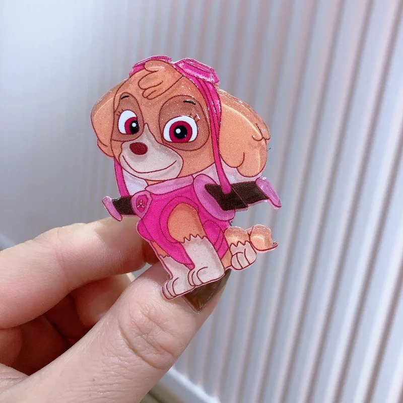 Заколка для волос с милым рисунком собачек из мультфильма «Щенячий патруль», модный мультяшный аксессуар для волос, боковая заколка-зажим, практичная для повседневного использования и украшения.