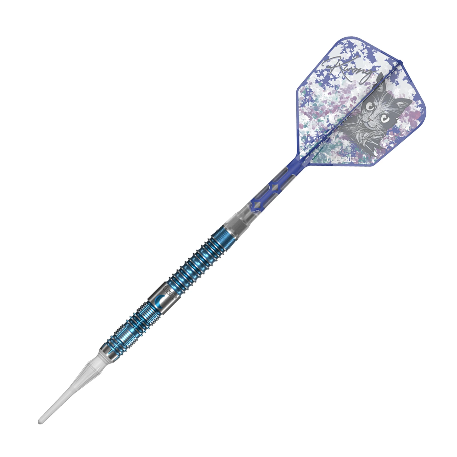 CUESOUL Kwong 19.5g 95% Tungsten Soft Tip Dart Barrels,Blue Coated