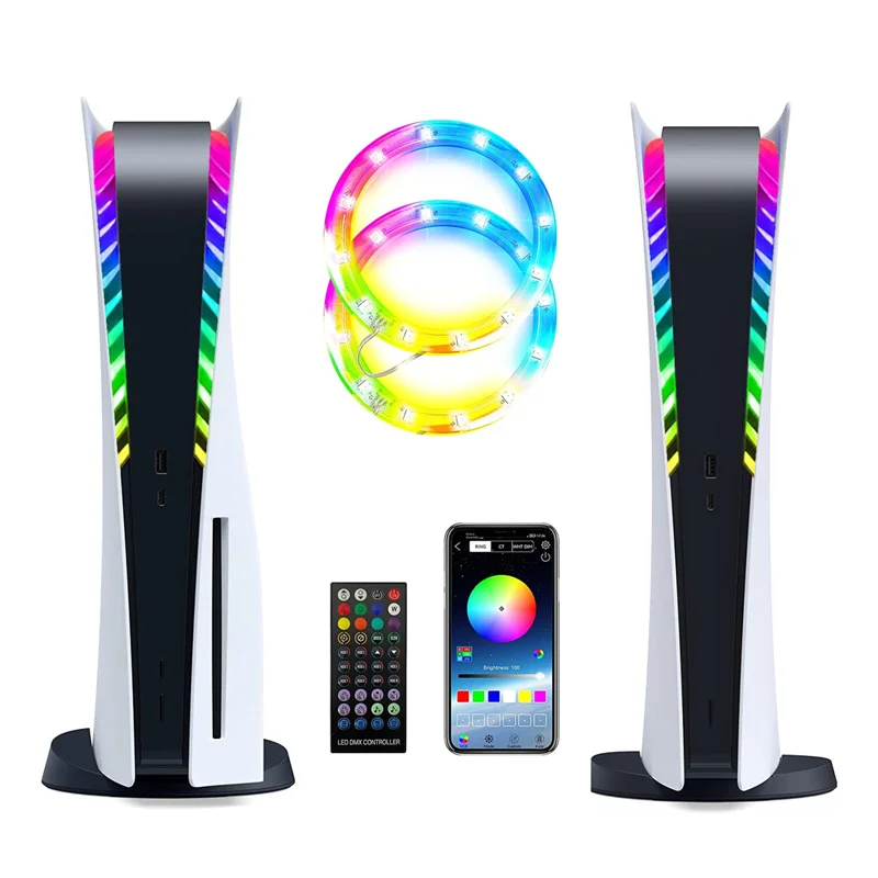 

AA63 HOT RGB Pickup Light Bar для консоли PS5 Symfony с несколькими эффектами и светодиодной подсветкой для PS5 Slim Disc Digital Edition Acces