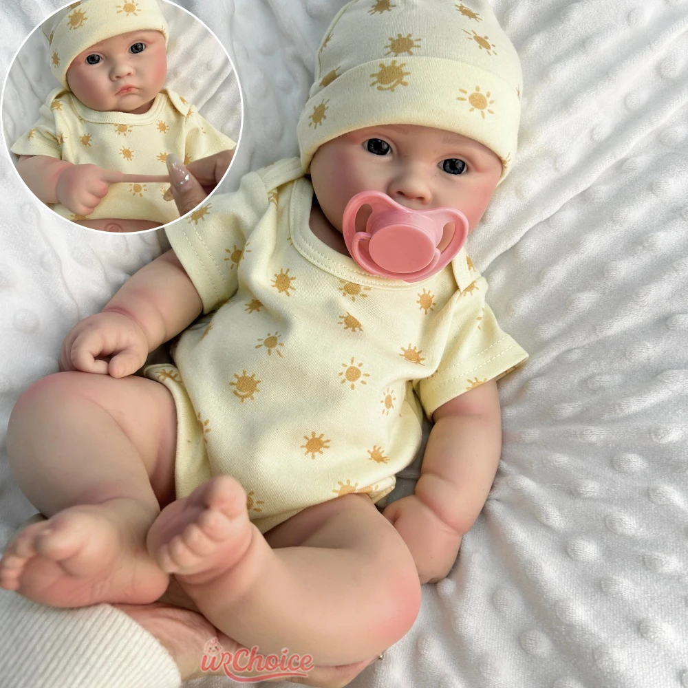 

Ручная работа с открытым ртом для маленьких девочек 45 см, силиконовая Reborn Baby, 3D моющаяся кожа, кукла возрождения, подарок на день рождения, реалистичный подарок на память