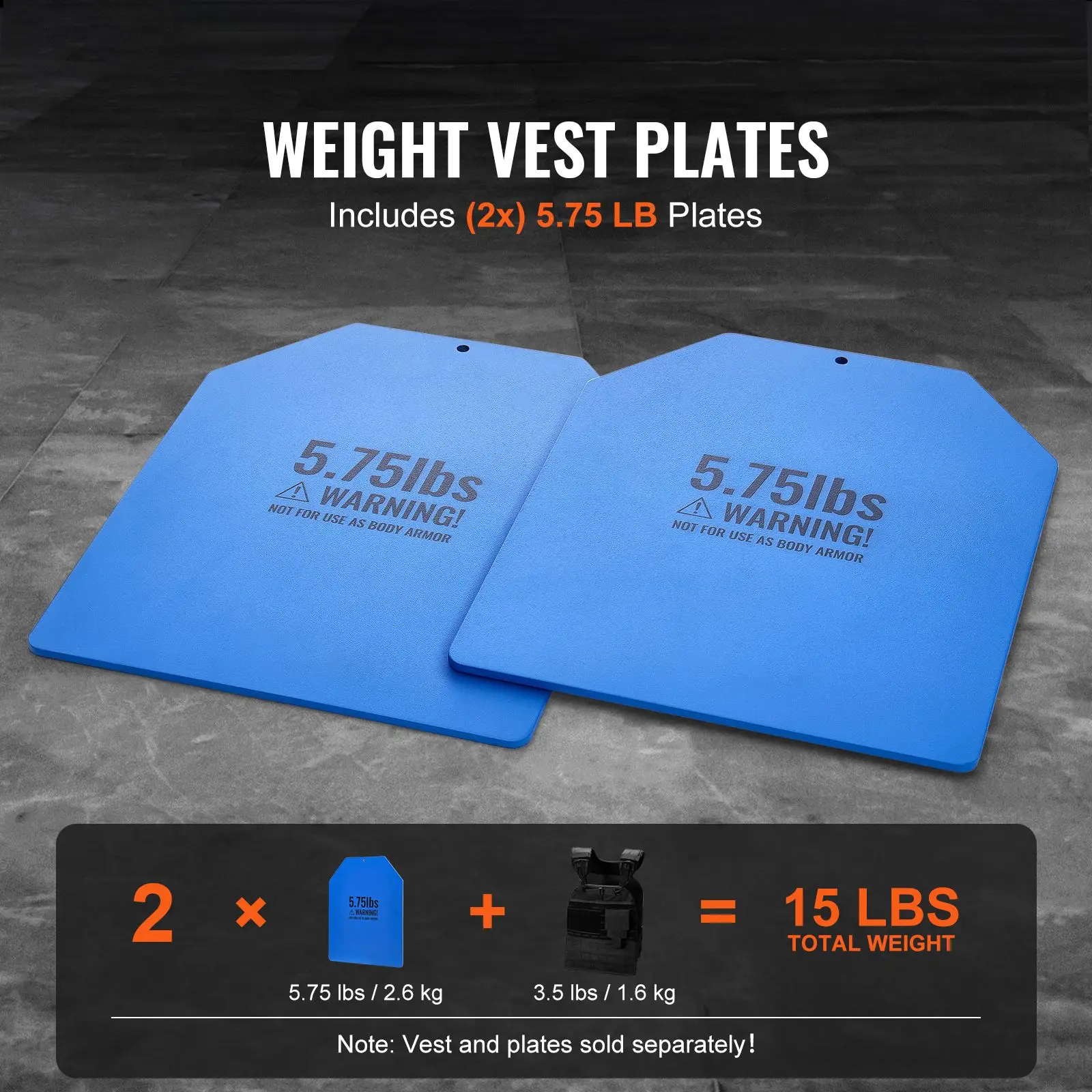 

Weight Vest Plates, 5.75 LB Pairs, Premium Steel Weighted plates, Contoured Ergonomic Fit – WODs, Additional Weight for Weight Vests, for Strength Training, Running, Fitness, Heavy Workouts