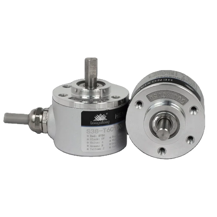 Absolute Rotary Encoder DC 5-24v Wide Voltage Power Supply 6mm Shaft Optical Encoder NPN 32 64 128 256 512 1024 2048 4096P/R