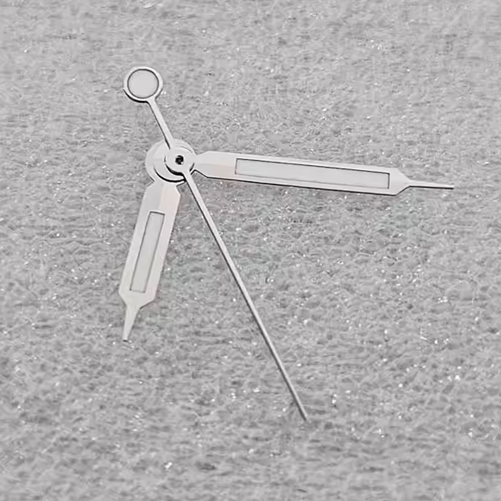 

NH35 Hands, Green Luminous Pointers, for NH35 NH36 4R 7S Movement Three Needles 8.5mm 12.5mm 13mm Silver Watch Hands Accessories