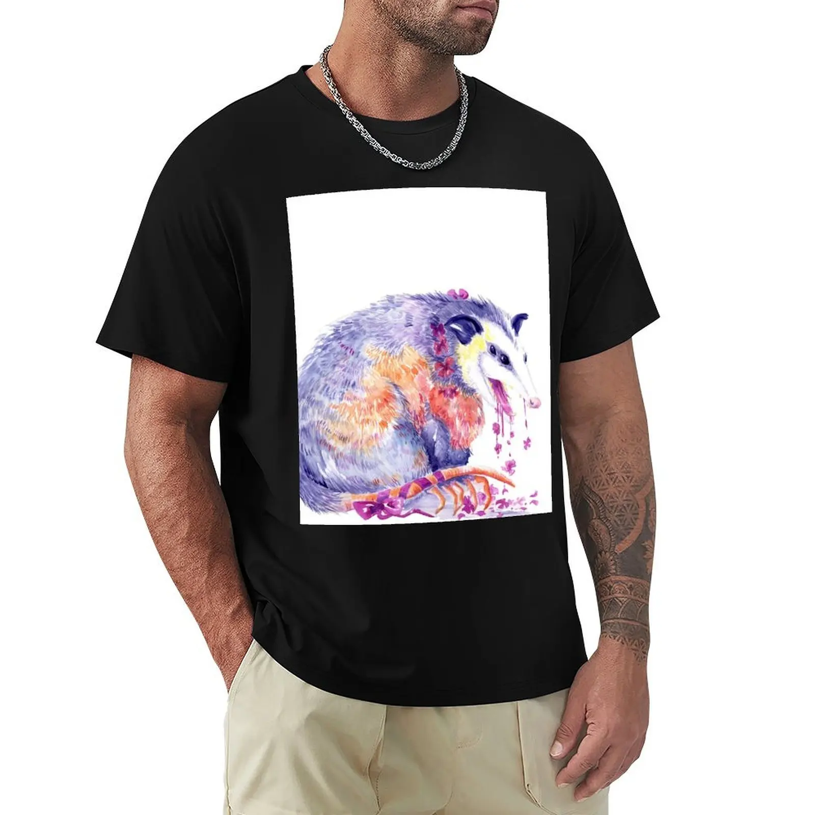

opossum breath T-Shirt man clothes cheap stuff shirts graphic tee valentines clothes outfits for men