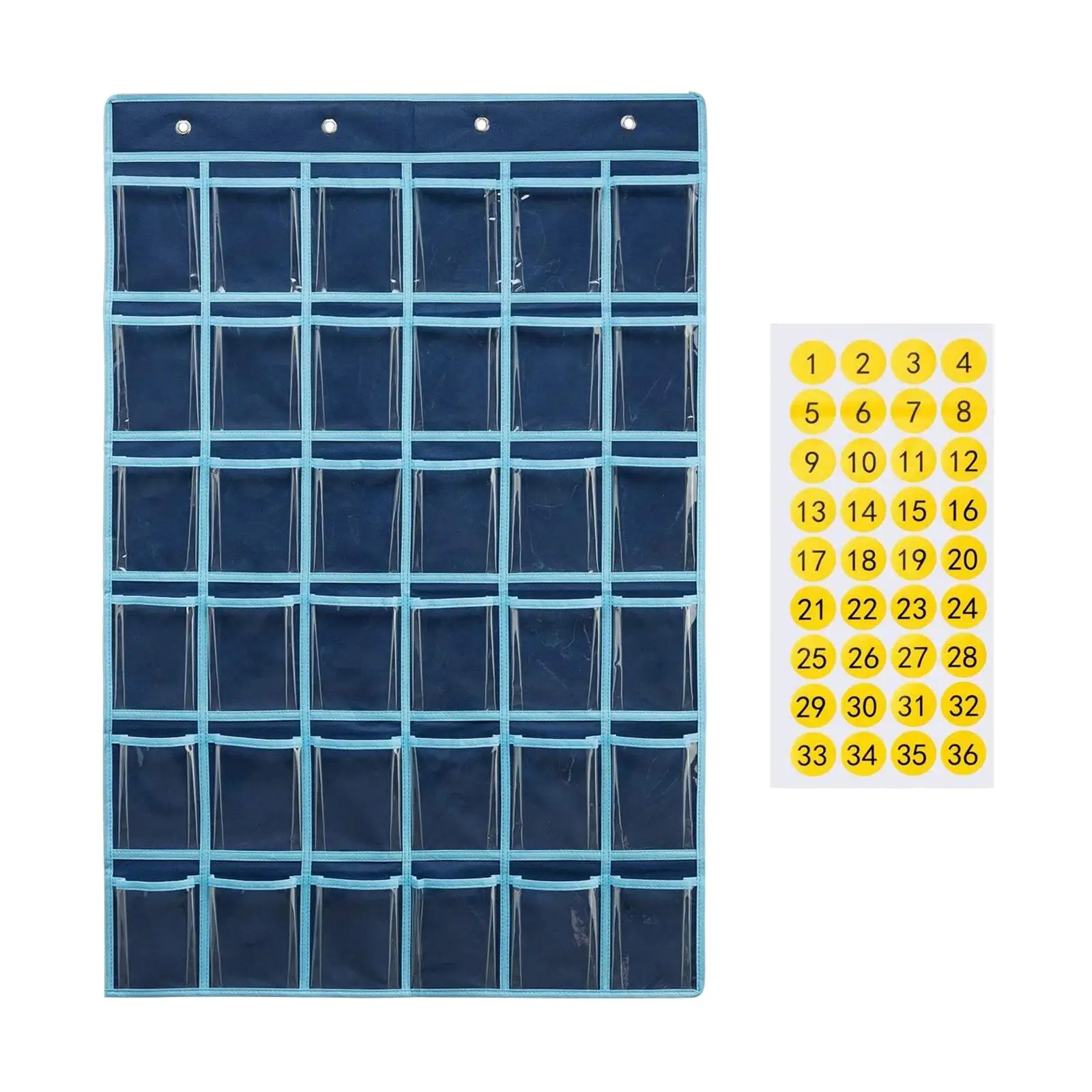 Classroom Pocket Chart Clear Sundries Storage Organizer Pocket Organizer