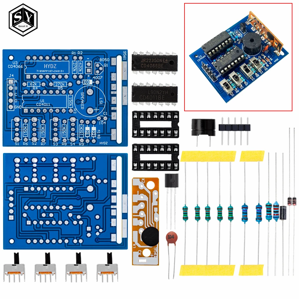 DIY Kit Sixteen Music Box Suite 16 Kinds of Vioce Kit Electronic Production Bird / Car /Animal Sound