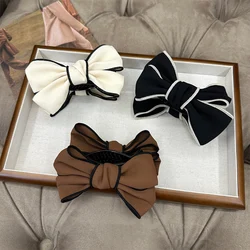 1pc Korean double-sided bow, high-end feeling, bun head, large hair clip, new cute hair clip headband accessory