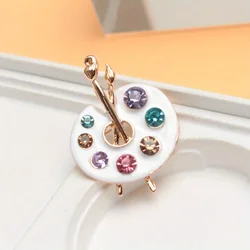 Cute Creative Paintbrush Board Brooch Artist Painter Friend Gift Unisex Jewelry Pin