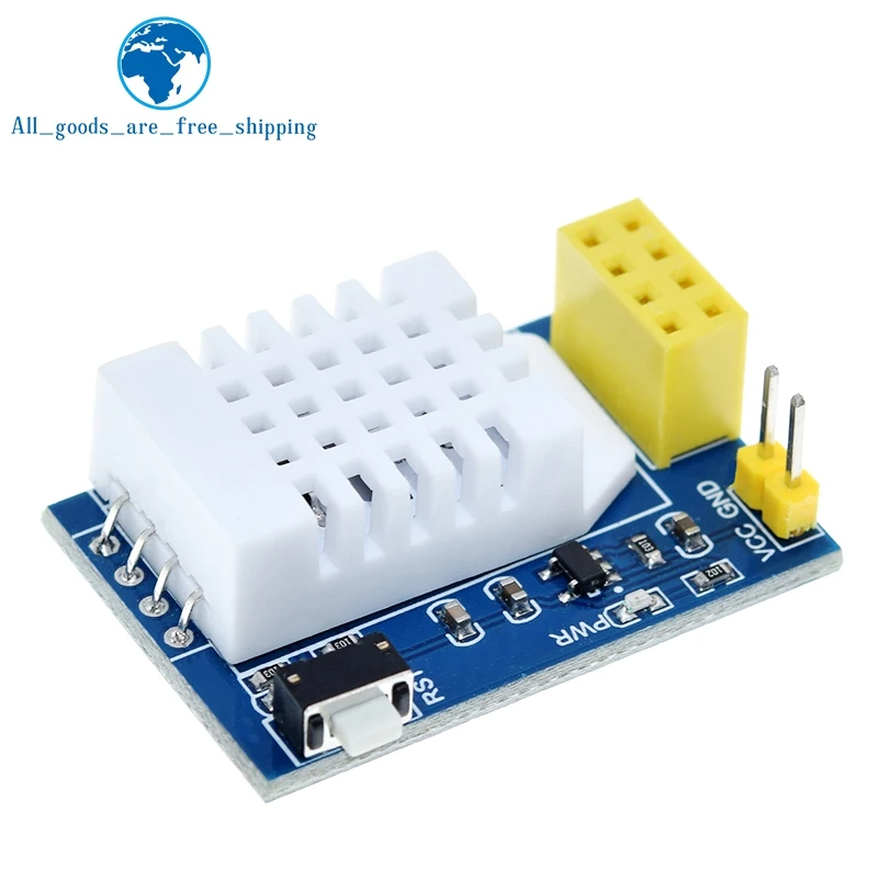 TZT DHT22 AM2302 Temperature Humidity Sensor Wireless Module ESP8266 WIFI interface Board ESP8266 ESP-01/01S Adapter Replace