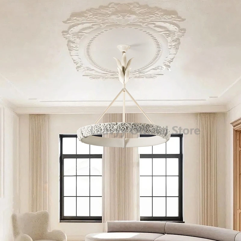 

Luxury Living Room Ceiling Chandelier Retro Dining Room Ceiling Lamp French Style Cafe Restaurant Interior Decoration Lights
